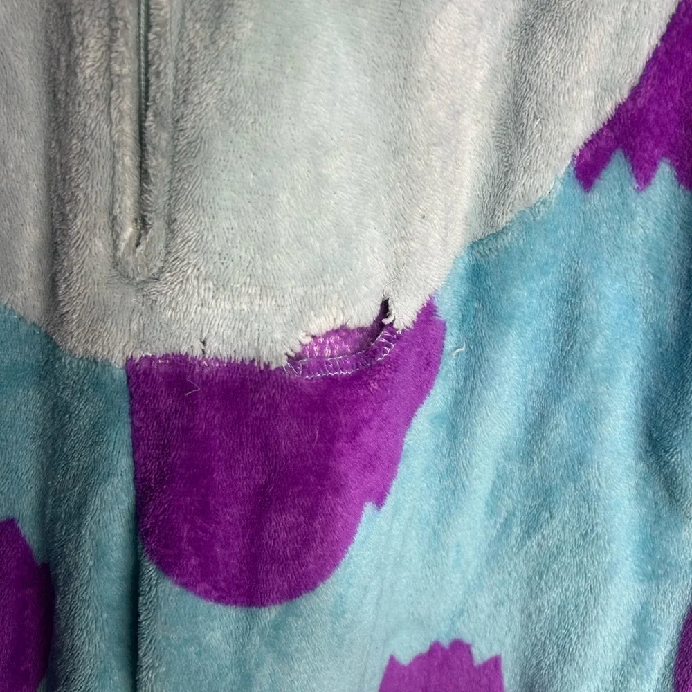 5 for $25🔥Disney Pixar Monsters Ink Sully Plush Pajama Jumpsuit Medium (8-10) - Picture 3 of 8